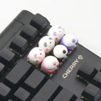 Panda Design Resin Keycaps For Cherry Mx Gateron Switch Mechanical Gaming Keyboard Pre-sale Black White Pink No Backlit Key Caps