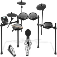 Authentic Alesis Drums Nitro Mesh Kit Eight Piece All Mesh Electronic Drum Kit With Super Solid