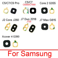 Back Rear Camera Glass Lens Cover For Samsung Galaxy C5 C7 C9 J2 J7 Duo Max Xcover 4 Core 2 Pro 2018 with Adhesive Sticker Parts