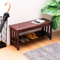 【AS雅司設計】胡桃色2.8尺坐鞋架/穿鞋椅DIY-85x30x39cm