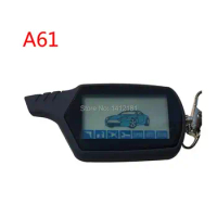 Wholesale Top Quality 2-way A61 LCD Remote Control Keychain for StarLine A61 two way car alarm system Russian 2-way Key Fob