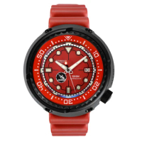 RDUNAE/RETANGULA R1ZK-II Red Titanium Alloy Sapphire Diving Luminous Automatic Mechanical Watch 500m