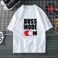 【COD】FreestyleApparel BOSS MODE ON High Quality Print T-shirts Unisex oversize Polyester Casual Crew