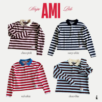 [PRE 7-14 วัน] Kudsun Official - Ami Stripe Polo คําแนะนําการขายที่ร้อนแรงในเดือนนี้