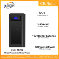 15KVA 192VDC 3Phase In and 3Phase Output 380VAC Online UPS External Battery Pure Sine Wave Output Uninterruptible Power Supply