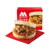【MOS摩斯漢堡】大份量 甜燒雞肉/醬燒牛肉/咖哩牛肉/韓式豬肉 米漢堡(6入/盒 台灣好米 加熱即食 冷凍)