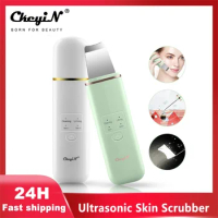 CkeyiN Skin Scrubber EMS Ion Blackhead Removal Spatula Ultrasonic Vibration Acne Extractor Pore Deep Whitehead Cleaning Shovel