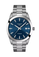 Tissot Gentleman Men's Grey Titanium Bracelet and Blue Dial Quartz Watch - T127.410.44.041.00