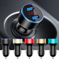 อุปกรณ์เสริมที่ชาร์จแบตในรถ, 3.1A, ที่ชาร์จในรถ USB, จอแสดงผล LED 2 พอร์ต Car รถยนต์ Gps