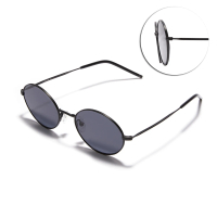 【CARIN】復古歐美個性 細橢圓框型 太陽眼鏡 NewJeans代言(黑#LILY C1)