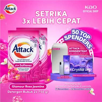 Attack Plus Softener Detergent Powder Semua Jenis Mesin Cuci 750 gr - Laundry Soap Powder [2 pcs]