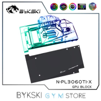 Bykski Graphics Card Block Use for PELADN RX3060TI 8G D6 with backplate,Copper GPU Watercooler/Radiator AURA SYNC N-PL3060TI-X