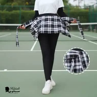 HITJAB - Celana Legging Rok Flanel Yoga Zumba Running Jogging 2-0006 LR FLANEL JUMBO I
