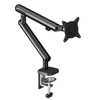 17-38“ 10kg single arm air press gas spring vesa 100x100 monitor desk mount stand clamp grommet base PC desk holder White A8