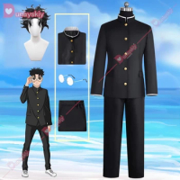 Anime Dandadan Ken Takakura Cosplay Costume Wig Okarun School Uniform Black Jacket Gakuran Outfit Gl