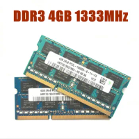 Kcmsywj 4GB PC3L-10600S DDR3 1333Mhz 4G Laptop Memory DDR3L Notebook Module SODIMM RAM Hynix chipset