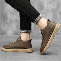 Size 39-44 Men's Fashion causal flat shoes Spring and Autumn Student Shoes Black Brown
