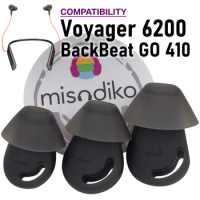 misodiko Silicone Eargel Ear Tips Compatible with Plantronics Voyager 6200 UC B6200/ BackBeat GO 410 Headsets (2-Pairs)