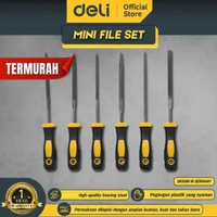 Deli Mini File / Set Alat Kikir Besi 6 Pcs 3 x 140mm High-quality steel DL2141 /Alat Perkakas