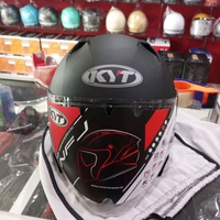 HELM KYT NFJ SOLID ORIGINAL DOUBLE VISOR - Flat Visor - DD Ring - SNI DOT - M-XXL XXL Black Doff
