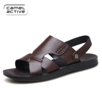 Camel Active Mens Sandals Genuine Leather Summer 2018 New Beach Men Casual Shoes Outdoor Sandals Plus Size 38-44