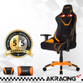 AKRACING 超跑電競椅頂級筒型款-GT555 月黑之時 大魔神 黑 x 橘 電競椅