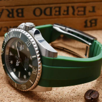 wholesale price for old customers rubber watch strap waterproof silicone wristband bracelet camouflage color for rolex watchband