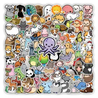 Waterproof Stickers 100 Pcs Cartoon Doodle Stickers Vibrant Adhesive Decals for Luggage Phone Cases Scooters Kids Reward