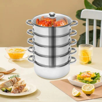 Multi-Function 5-Layer Stainless Steel Steamer 26cm/28cm/30cm Steamer for Cooking