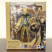 Bandai Original Anime Action Figure Naruto Shfiguarts Naruto Uzumaki Kurama Form Finished Model Kit Collection Toy Gift For Kids