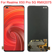 LCD For Realme X50 Pro Display 6.44" Oppo Realme X50 Pro 5G LCD Touch Screen RMX2075 RMX2071 RMX2076 Display Parts