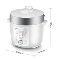 High Pressure Multi-functional Rice Cooker with Intelligent Reservation and Thick Inner Pot 4.8L Capacity PC-48MRSC 220V