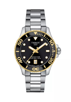 Tissot Seastar 1000 36MM Unisex Grey Stainless Steel Bracelet and Black Dial Quartz Watch - T120.210.21.051.00