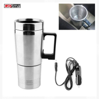 Mug Gelas Pemanas Air Mobil Portable Insulasi Kettle Stainless 12V DC Promo