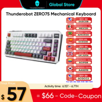 Thunderobot ZERO75 Mechanical Keyboard Gaming Keyboard Three Modes Wireless Keyboard Hot Swappable 75 Keys RGB Light Mac Windows