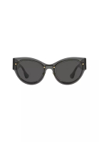 Versace Versace Women's Cat Eye Frame Black Injected Sunglasses - VE2234