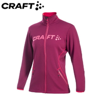 【CRAFT 瑞典 女 LOGO外套《紫紅》】1902872/刷毛外套/防風外套/夾克