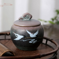 茶葉罐陶瓷密封罐防潮陶罐家用半斤裝中式復古風普洱紅茶倉存茶罐