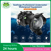 Seafrogs 40Meter Waterproof Camera Housing With 6' Glass Dome Port For Sony FX3 16-35mm 28-70mm 90mm 10-18mm 16-50mm Etc Lens