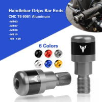 Handlebar Grips Bar Ends For YAMAHA MT 07 2019 MT07 2018 2020 2021 Plugs MT 09 2017 MT09 With LOGO Motorcycle Accessories Caps