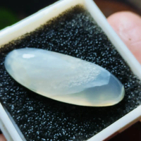 Batu akik klanceng putih original motif polka kasar