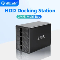 ORICO 95 Series Multi Bay 3.5'' SATA To USB3 HDD Docking Station Internal Power HDD Enclosure Aluminum HDD Case with Raid