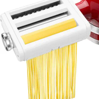Pasta Maker Attachment 3 in 1 Set for KitchenAid Stand Mixers Included Pasta Sheet Roller, Spaghetti Cutter,and Cleaning Brush