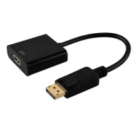 HD 4K DisplayPort 1.2 DP Male To HDMI-compatible Female Video Audio HDTV Black Adapter Converter Multiple Monitor