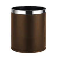 單層金屬垃圾桶 棕色(廁所垃圾桶/簡約無蓋/質感垃圾桶/B-TCBR)