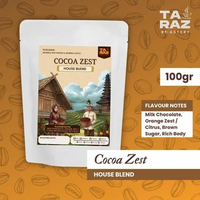 Taraz Roastery Kopi Arabika House Blend Cocoa Zest Kintamani Gayo 100gr - Biji Kopi / Kopi Bubuk Spe