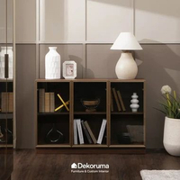 Dekoruma RYUSEN Kabinet 3 Pintu Kaca / Kabinet 3 Pintu Tempered Glass / Lemari Showcase 3 Pintu - Wa