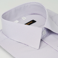 【金安德森】紫白條紋吸排窄版短袖襯衫