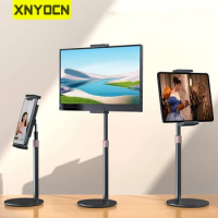 Xnyocn Portable Monitor Holder Adjustable Height 360° Rotating Bracket Phone Tablet Stand Desk Mount For 4.7-17.3 inch VESA