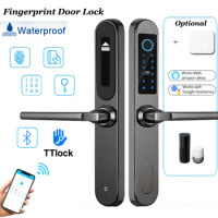 Bluetooth Sliding Gate lock Waterproof Fingerprint Door lock Outdoor gate opener TTLOCK Electric Lock Swing Gate Lock